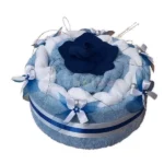 textilní dort nízký modrý