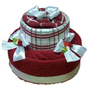 Textilní dort z ručníků a osušky slunečnice  - Isabelka.eu