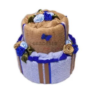 Textilní dort kopretina meruňkovohnědý  - Isabelka.eu