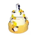 Yellow svatební dort se soškou  - Isabelka.eu