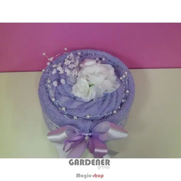 textilní dort nízký fialový